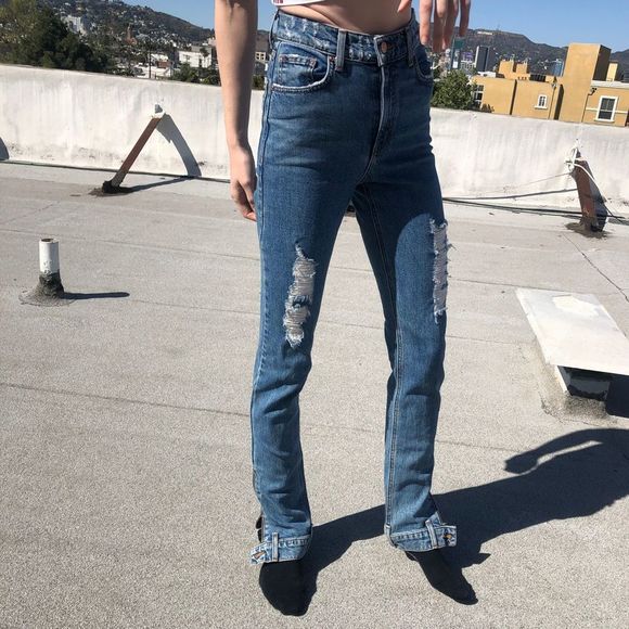 Revice Denim Jeans Farrah Vintage Distressed High Waisted Handmade Straight 26 - Picture 5 of 11